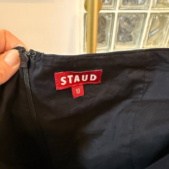 Staud Elio Puff-Sleeve Prairie Dress Black size 10 - Picture 5 of 5